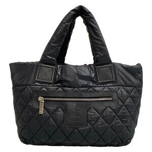CHANEL Coco Cocoon Black Nylon Tote Bag